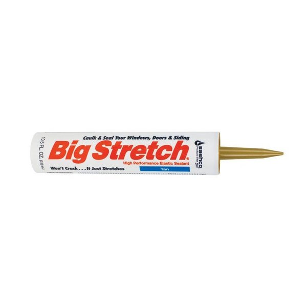 Big Stretch Sashco Tan Elastomeric Door Siding and Window Caulk 10.5 oz 10014